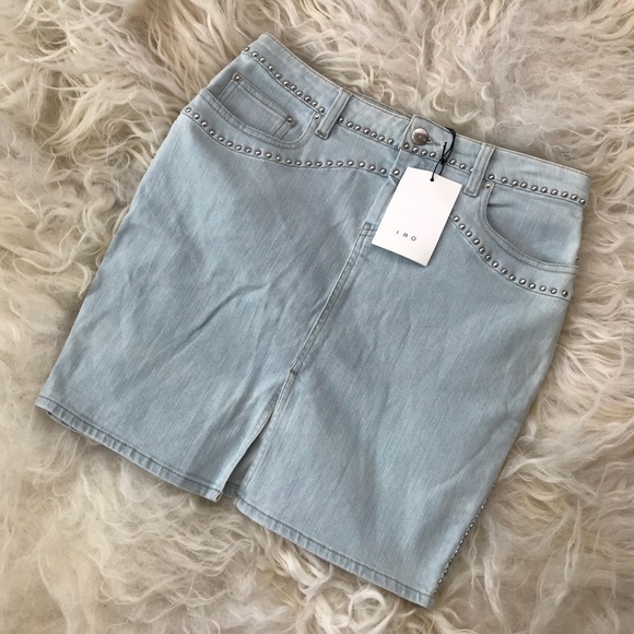 IRO Naomi Studded Denim Skirt - Picture 7 of 9